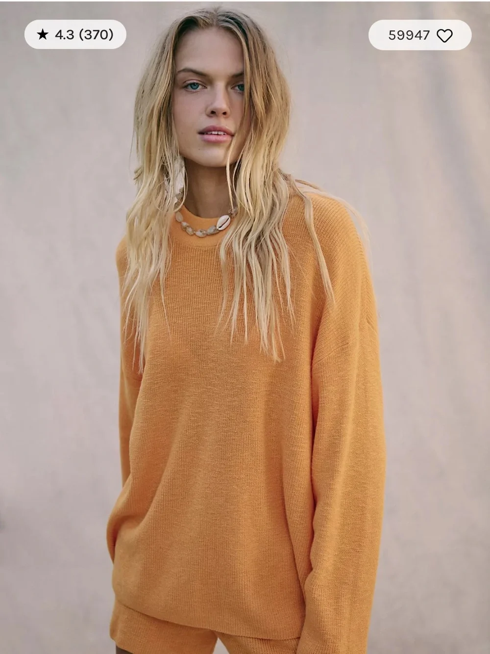 NWOT Free People Malibu Solid Surf Cozy Knit Sweater Set Mustard